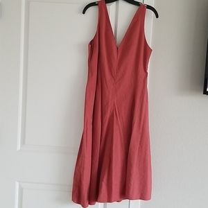 Saffron colored theory V-line dress